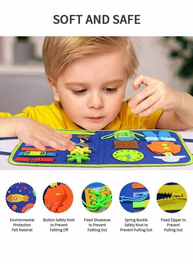 MIXDE Baby Board Montessori Toys Autism Sensory Toys Preschool Education Learning Toys Basic Dressing Learning Board for Toddler  - Image 4