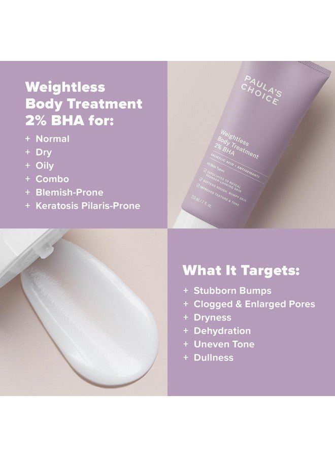 باولاز تشويس علاج الجسم الخفيف 2% Bha، مقشر حمض الساليسيليك، مرطب للبشرة المعرضة لالتهاب الجلد الجرثومي (Kp) والمسام المسدودة، خالٍ من العطور والبارابين، 7 أونصة سائلة - Image 4