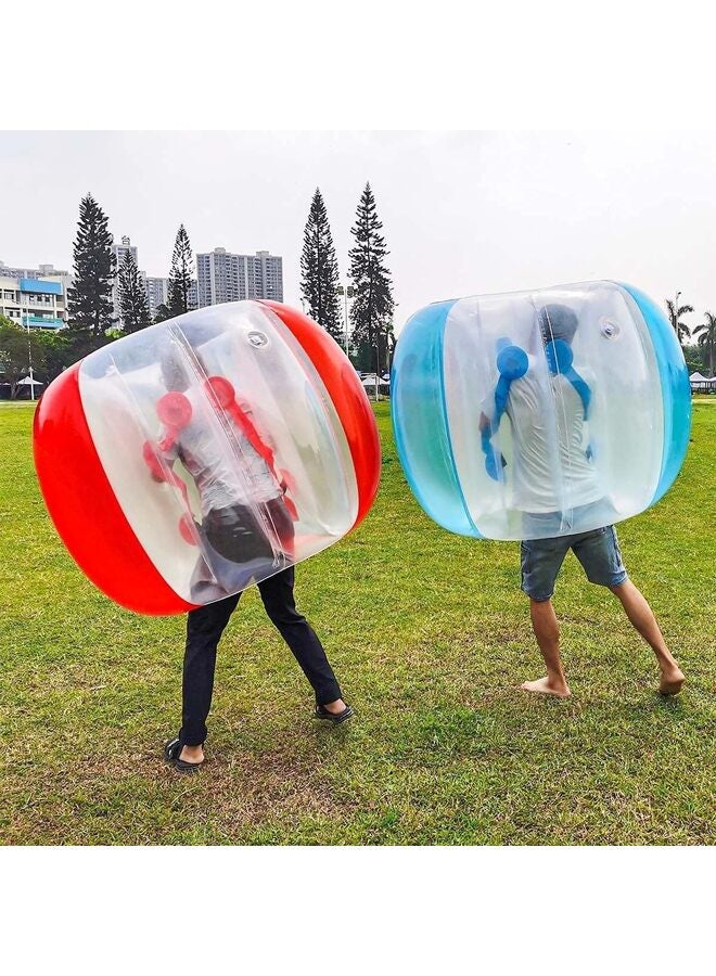 4PCS 48 inch Bumper Sumo Ball for Adults,Kids, Inflatable Bounce Body Zorb Ball for Outdoor Team Gaming Play for 6 Ages+ (red+Blue) - Image 4
