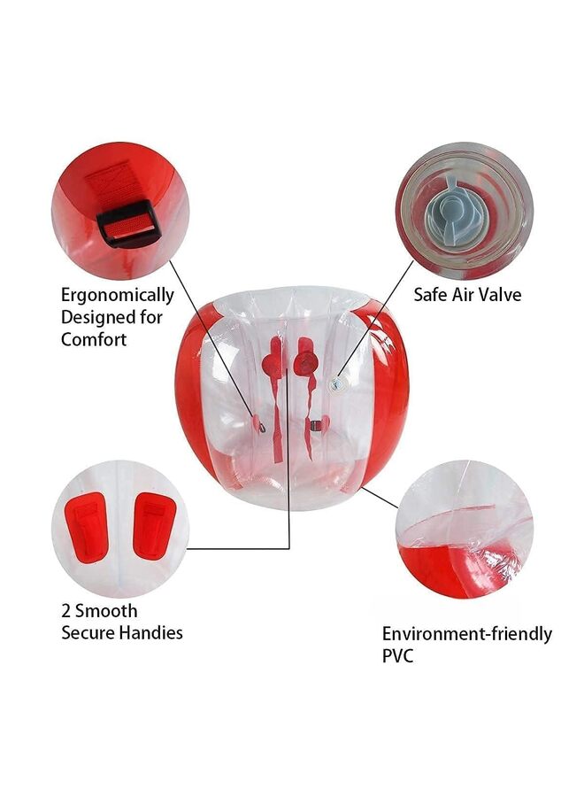 4PCS 48 inch Bumper Sumo Ball for Adults,Kids, Inflatable Bounce Body Zorb Ball for Outdoor Team Gaming Play for 6 Ages+ (red+Blue) - Image 2
