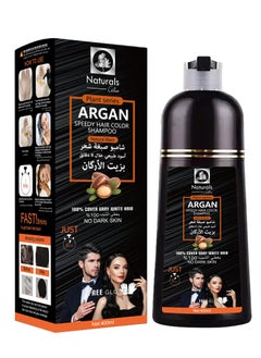 NATURALS speedy hair color shampoo natural black argan 400 mil  - Image 1