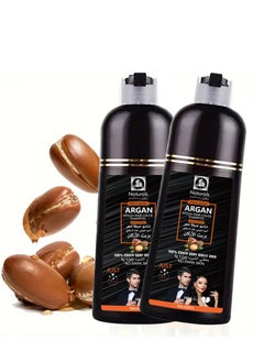 NATURALS speedy hair color shampoo natural black argan 400 mil  - Image 2