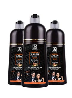 NATURALS speedy hair color shampoo natural black argan 400 mil  - Image 4
