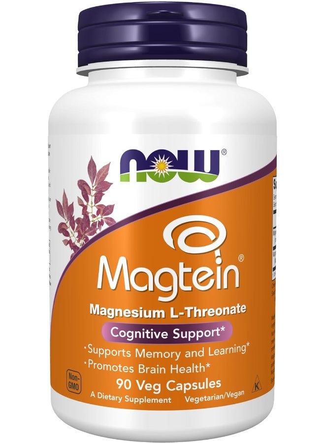Now Foods Magtein Veg Capsules, 90 Count (Pack of 1) - Image 1