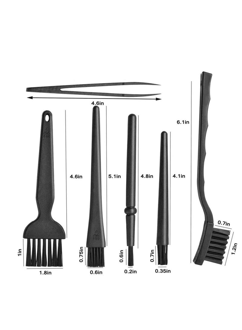 ECVV Small Portable Plastic Handle Nylon Anti Static Brushes Computer Keyboard Cleaning Brush Kit - Image 4