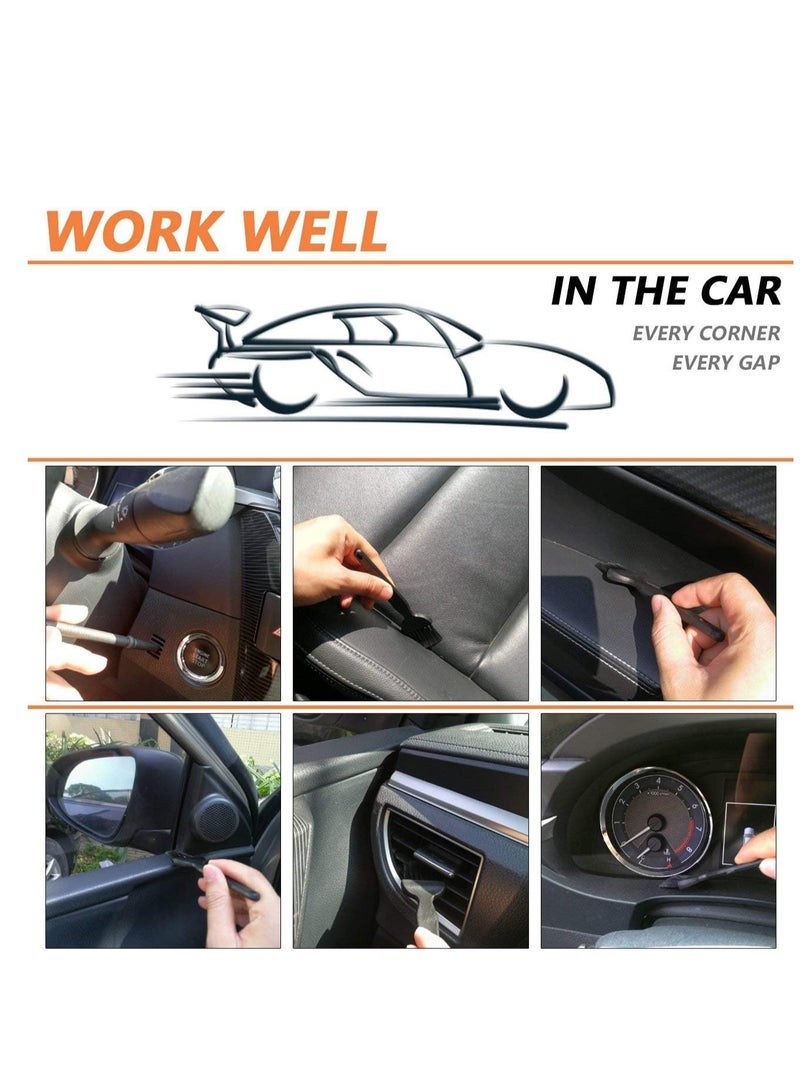 ECVV Small Portable Plastic Handle Nylon Anti Static Brushes Computer Keyboard Cleaning Brush Kit - Image 3