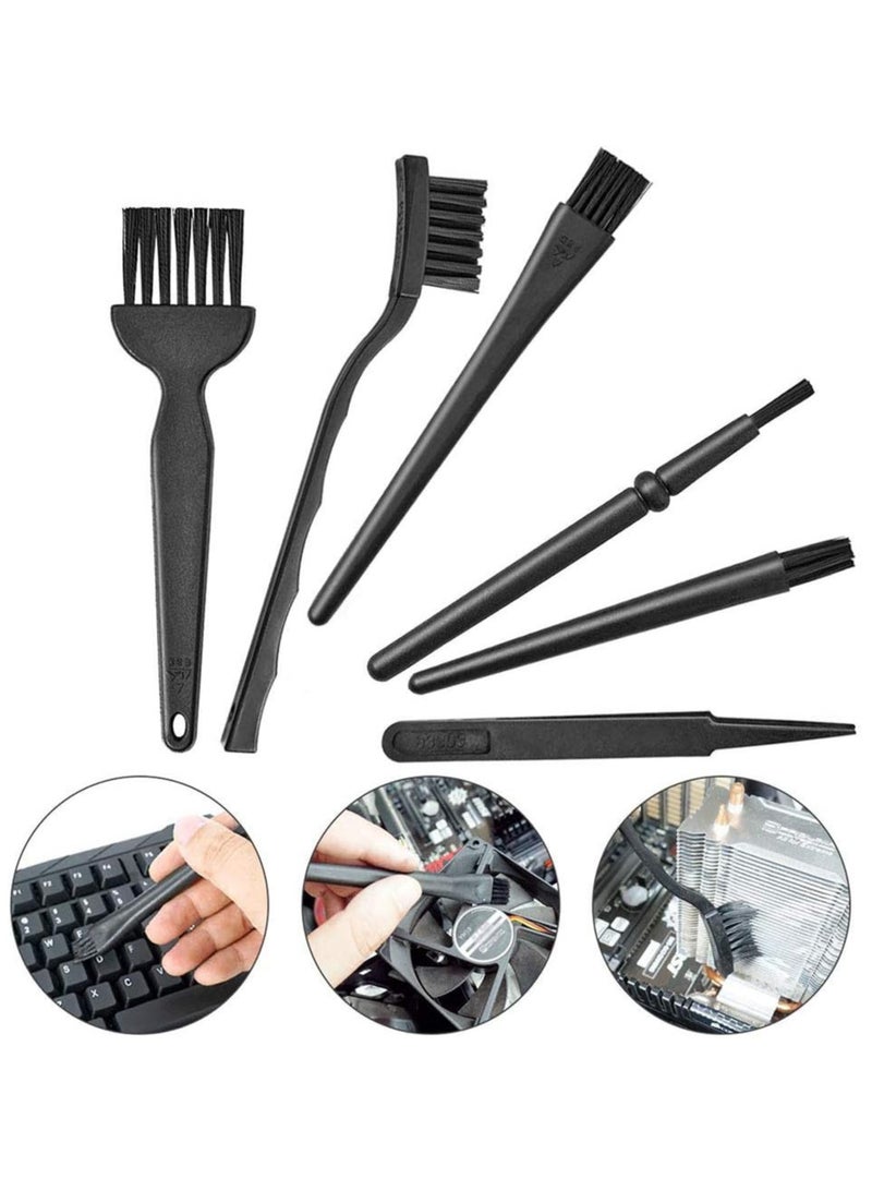 ECVV Small Portable Plastic Handle Nylon Anti Static Brushes Computer Keyboard Cleaning Brush Kit - Image 1