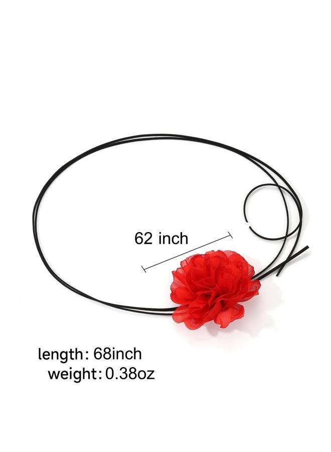 Zaycca Flower Choker Necklace for Women Bride Wedding Party Summer Necklaces, Zinc, No Gemstone - Image 3