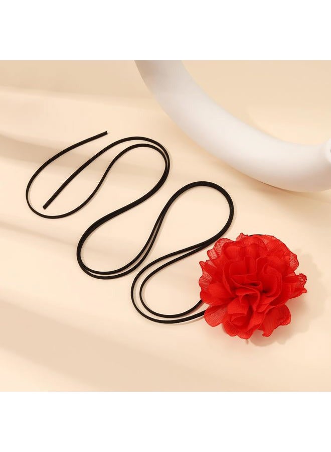 Zaycca Flower Choker Necklace for Women Bride Wedding Party Summer Necklaces, Zinc, No Gemstone - Image 2