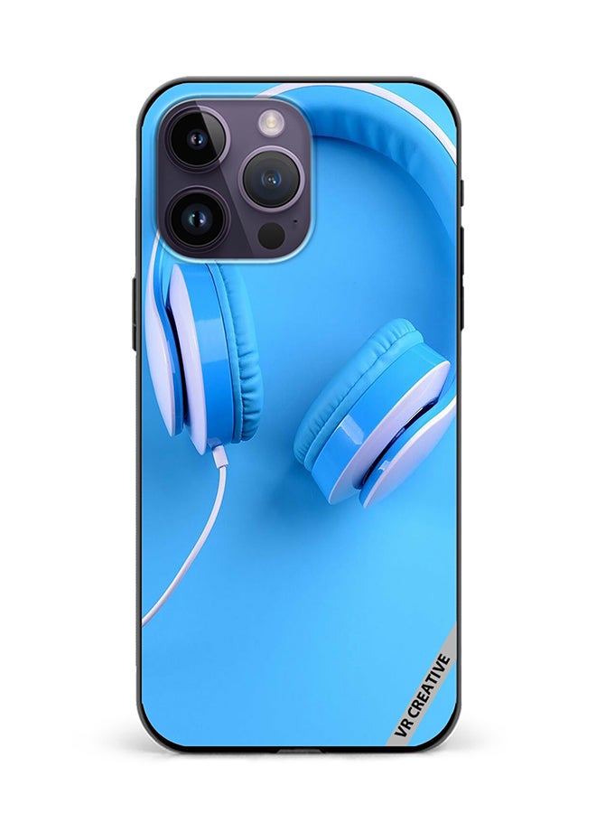 VR CREATIVE Protective Case Cover For Apple iPhone 15 Pro Max Music Headphones Design Multicolour - Image 1