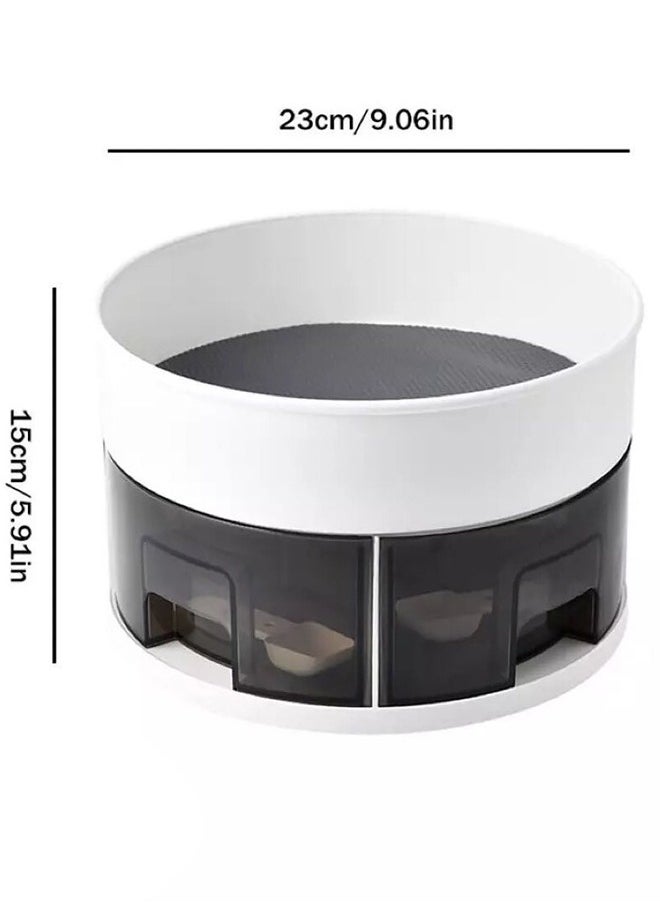 Cady One Revolving Spice Rack and Organizer with Plastic Spoons, 360 Degree Rotating Plastic Spice Storage Rack  - Image 3