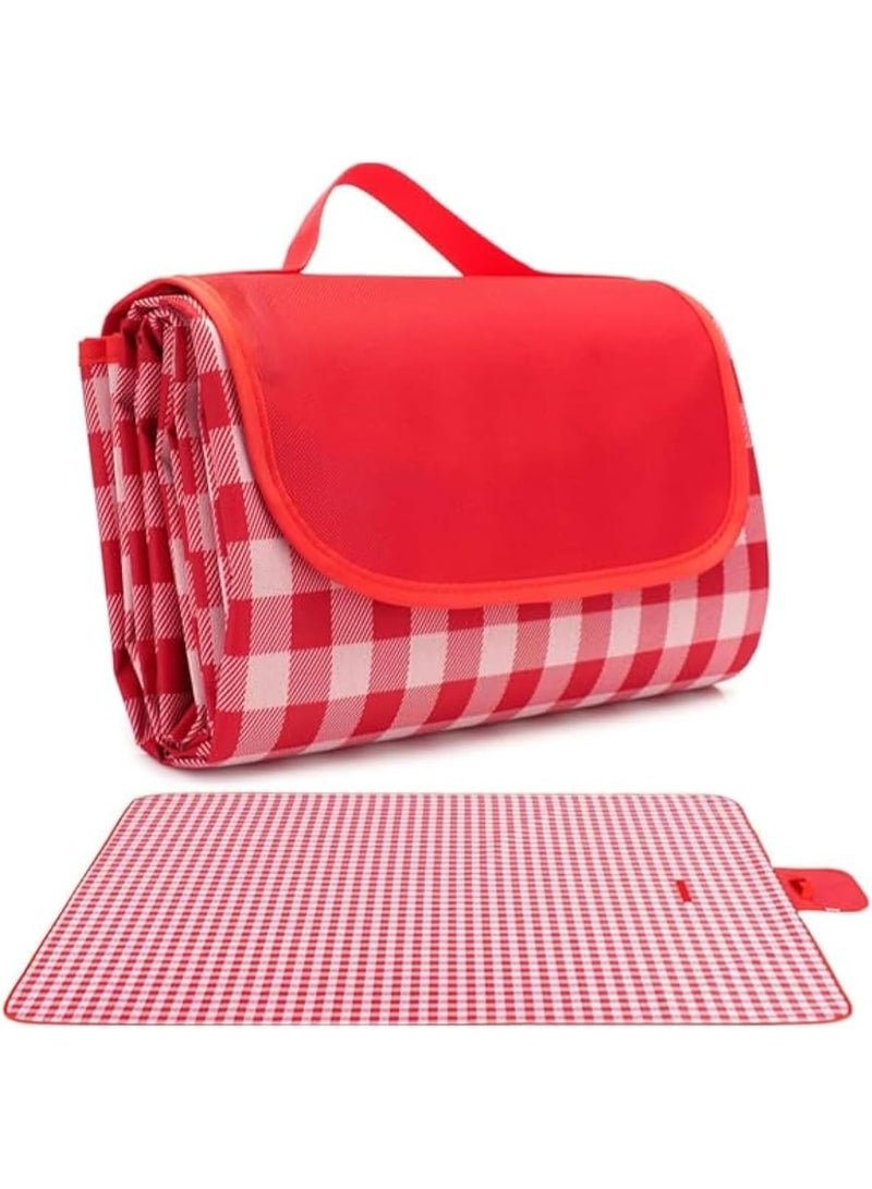 بلومنغ تايم سجادة نزهة من 4 إلى 6 أشخاص، 1.45 متر × 1.8 متر، بطانية نزهة محمولة خارجية، بطانية قابلة للطي ومقاومة للماء والرمل للتخييم والمشي لمسافات طويلة والسفر - Image 1