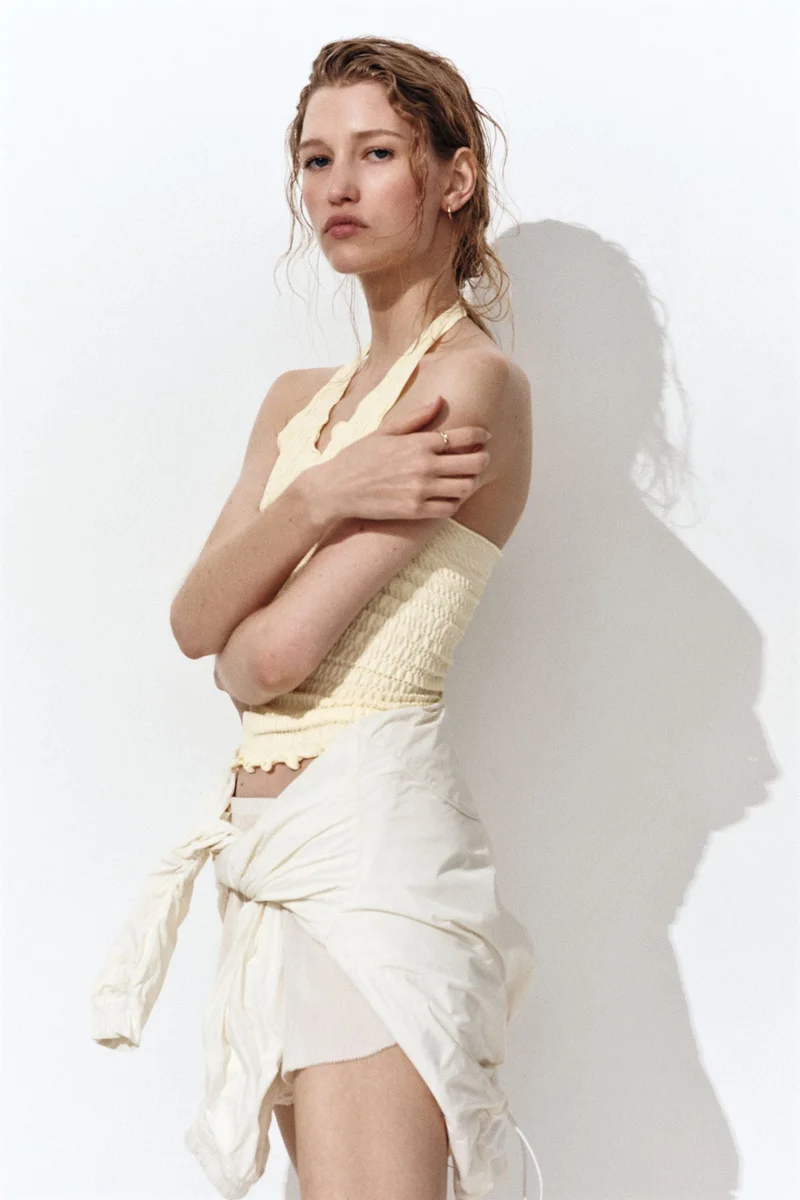 H&M Smocked halterneck top