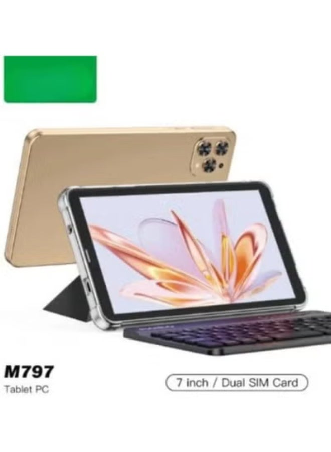 REBENUO M797 Tablet – 6GB RAM, 256GB Storage, Dual SIM, Android Tablet with Keyboard, Cover & Stylus, Slim & Lightweight Design, International Version – Ideal for Work, Study, Entertainment & Travel – Gold - Image 2
