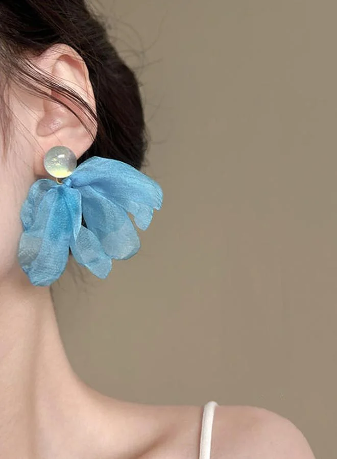 تايك تو Mesh Petal Drop Earrings