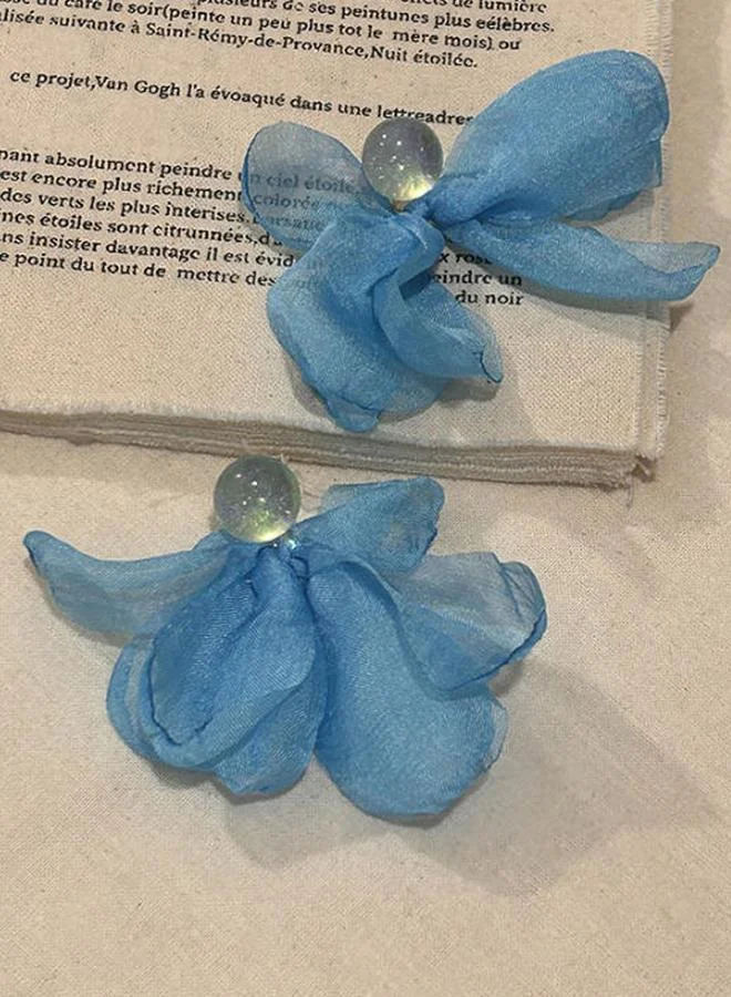 تايك تو Mesh Petal Drop Earrings