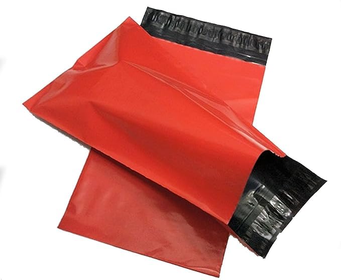 SECUREMENT Red Colour Courier Bags With Pod Pouch, 8 X 10 Inches -100 Pieces, Plastic - Image 3