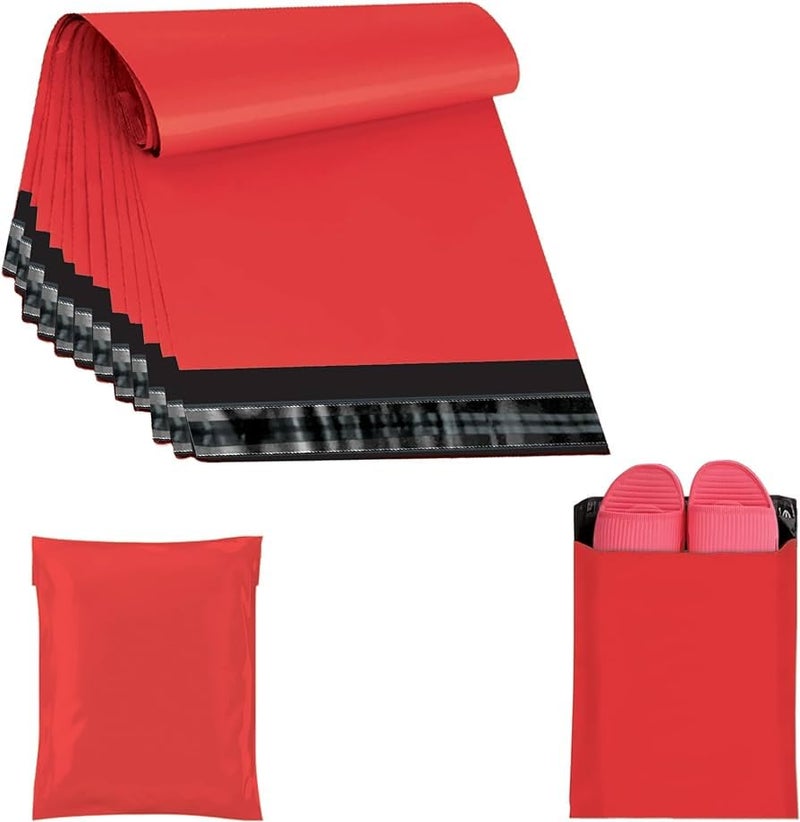 SECUREMENT Red Colour Courier Bags With Pod Pouch, 8 X 10 Inches -100 Pieces, Plastic - Image 5