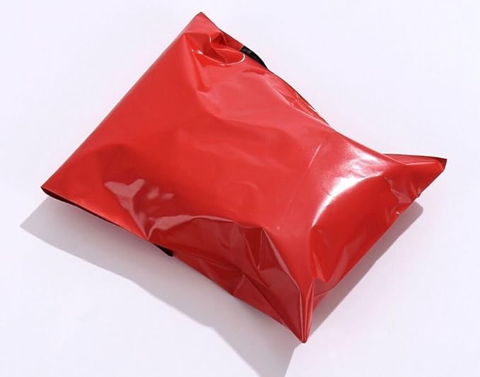 SECUREMENT Red Colour Courier Bags With Pod Pouch, 8 X 10 Inches -100 Pieces, Plastic - Image 2