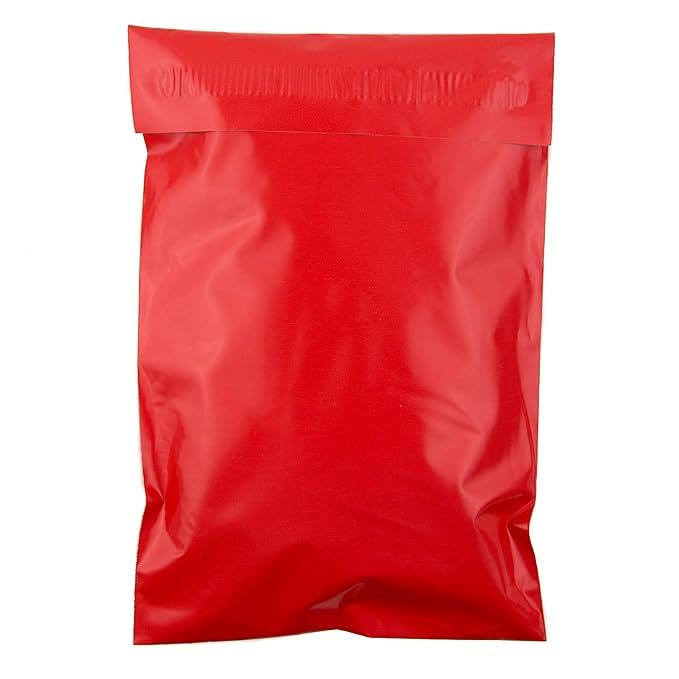 SECUREMENT Red Colour Courier Bags With Pod Pouch, 8 X 10 Inches -100 Pieces, Plastic - Image 4