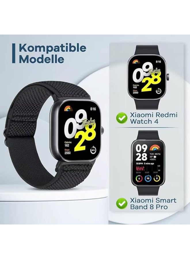 Braided band for Redmi Watch 4/Redmi Watch 5 / Redmi 6/ Xiaomi Smart Band 8 Pro/Xiaomi Smart Band 9 Pro Metal Buckle Wristbands Waterproof Sports Replacement Strap (Magnetic Green) - Image 2