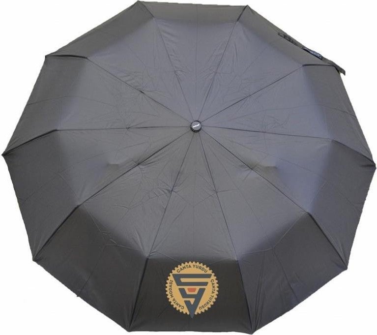 Çanta Yurdu Marlux Plaid Wooden Handle Fully Automatic Umbrella Black  - Image 5