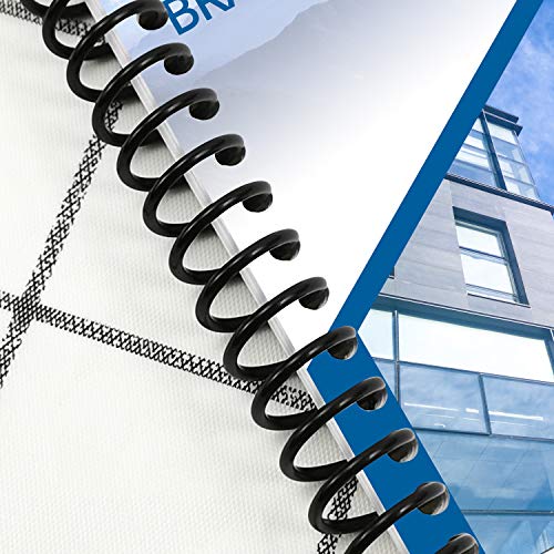 Rayson 3/8" Plastic Spiral Binding Coil, 60 Sheets Capacity, 4:1 Pitch 9.5mm Black Coil Binding Spines for Business and Educational Purposes, Pack of 100 - Image 2