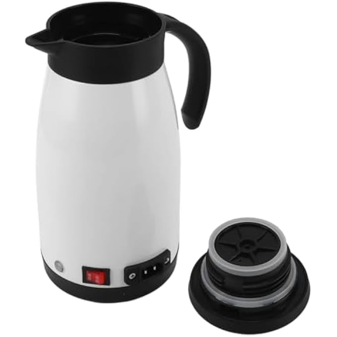 Masyrt Electric Kettle For 24V 12V Car Truck Stainless Steel Quick Heating 680Ml Capacity Safe 200W Power Proof Of Leak For Cars Trucks And Other Vehicles - Image 2