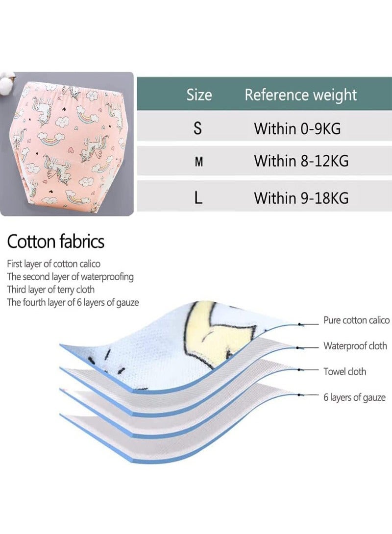 بيوينتي 4 قطع من سراويل تدريب الأطفال على استخدام المرحاض، ملابس داخلية للتدريب على استخدام المرحاض قابلة للتنفس - Image 2