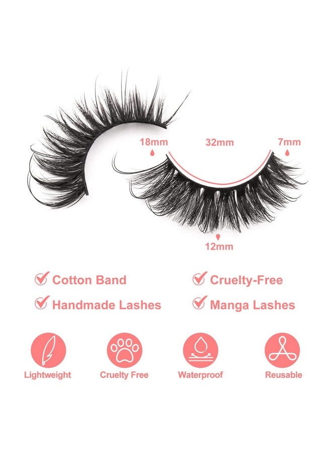 DYSILK Mink Eyelashes Fluffy Lashes - Eye Lashes 7 Pairs 8D Dramatic Lashes Faux Mink Eyelashes Naturales Long Wispy Fluffy Natural Look False Eyelashes Long Lashes Pack Mink Lashes Soft Reusable - Image 4