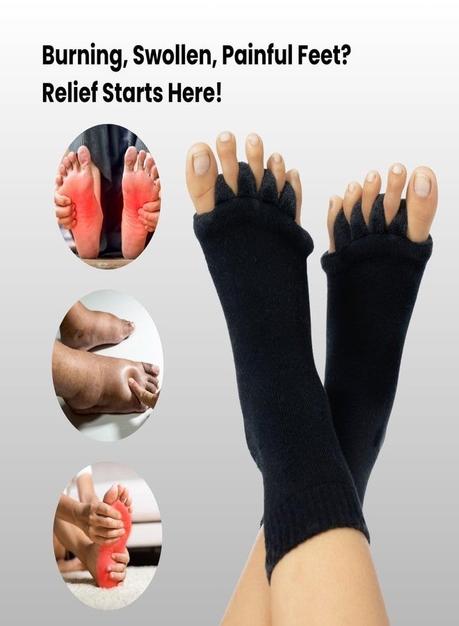 Dirts Foot Alignment Socks Five Toe Separator | The Ultimate Solution For Easing Pain, Improving Posture & Increasing Flexibility Men Women Bunion Plantar Fascia Pain Relief - Image 4