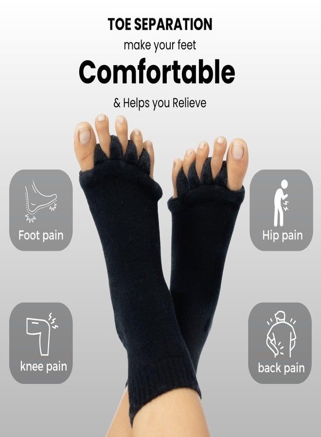 Dirts Foot Alignment Socks Five Toe Separator | The Ultimate Solution For Easing Pain, Improving Posture & Increasing Flexibility Men Women Bunion Plantar Fascia Pain Relief - Image 5