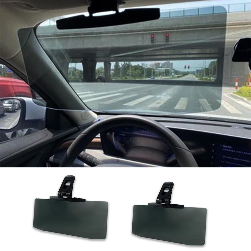 HEVLE 2PCS Car Sun Visor Extender Sun Blocker Clip on Car Windshield Visor Extender Sun Visor Accessories Protect from Sun Glare Snow Blindness and UV Rays