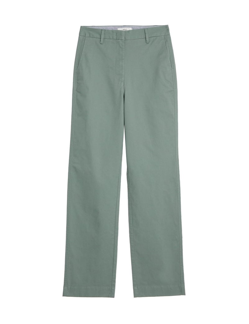 Marks & Spencer Cotton Rich Straight Leg Chinos - Image 3