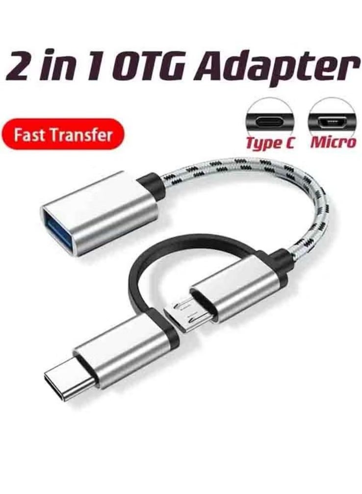 GO-DES 2 IN 1 OTG CONNECTOR Micro + Type C GD-CT033 - Image 3