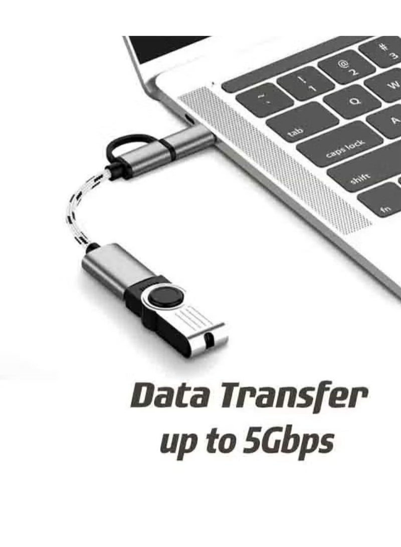 GO-DES 2 IN 1 OTG CONNECTOR Micro + Type C GD-CT033 - Image 4
