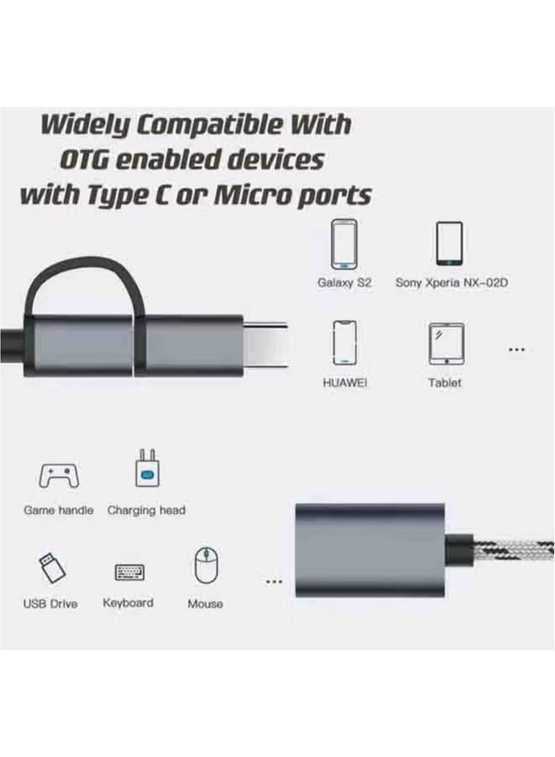 GO-DES 2 IN 1 OTG CONNECTOR Micro + Type C GD-CT033 - Image 5