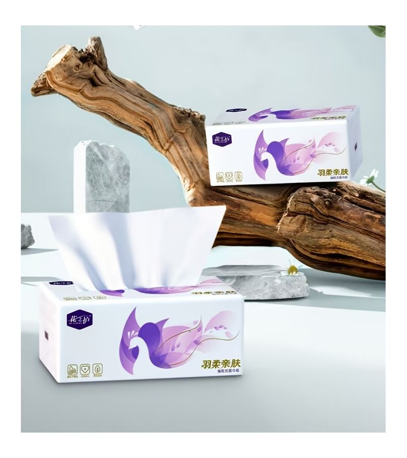 500 Sheets Per Pack Facial Tissue Paper Feather Soft And Gentle On Skin 5 Layer Pull Out Type Extra Thick And Large Resilient Suitable For Babies And Mothers Cleaning Tissues Can Be Used With Water - Image 4