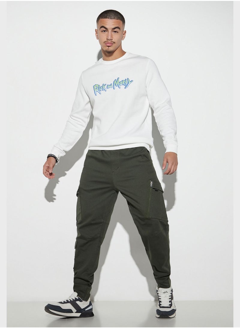 SP Characters - Rick And Morty Graphic Print Sweatshirt - Image 1