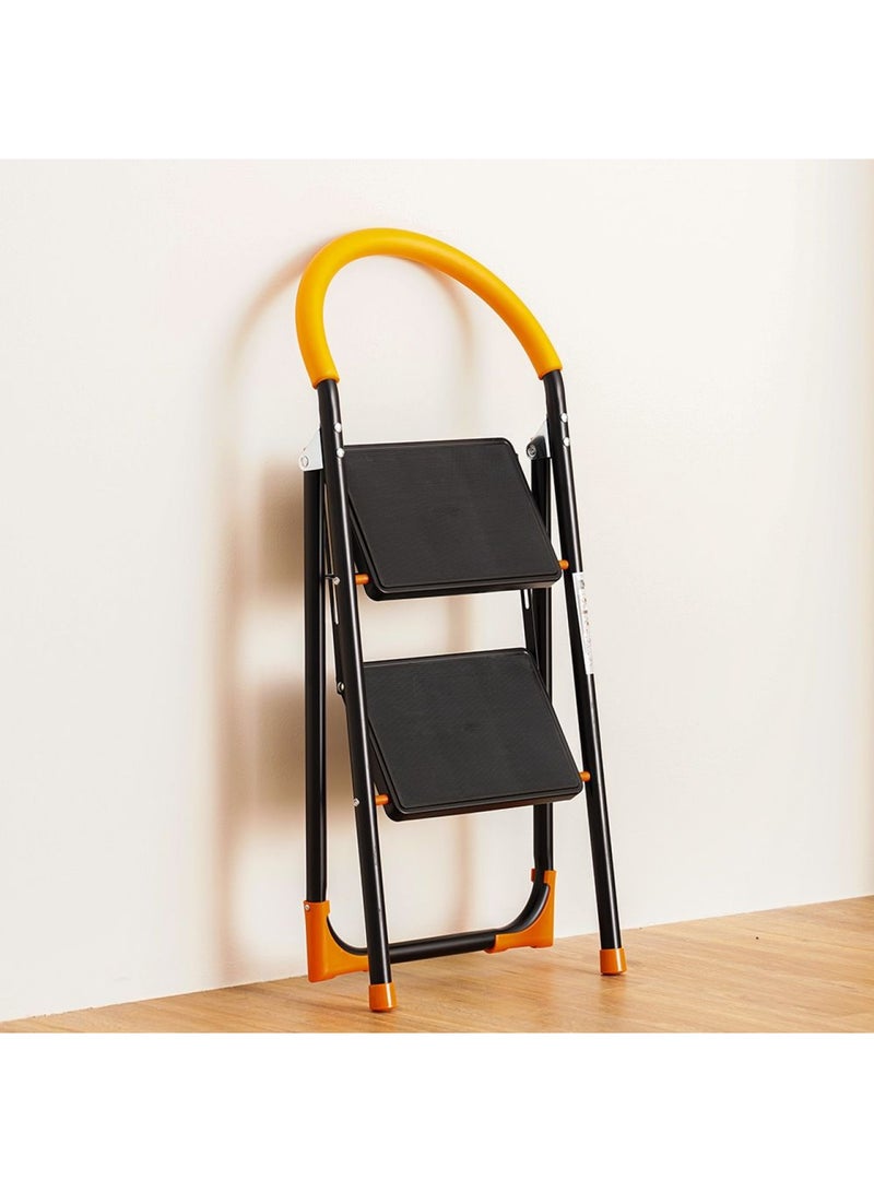 Milano Arnold Household Step Ladder (Ty12)-2 Steps Orange/Black R26902A - Image 3