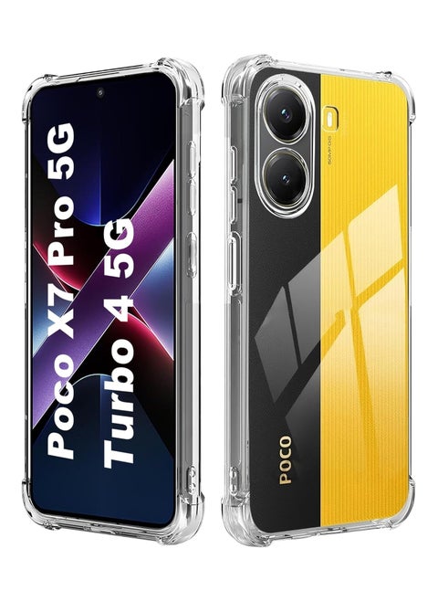 Case for Xiaomi Redmi Poco X7 Pro 5G Clear TPU Four Corners  Protection Cover Transparent Soft funda