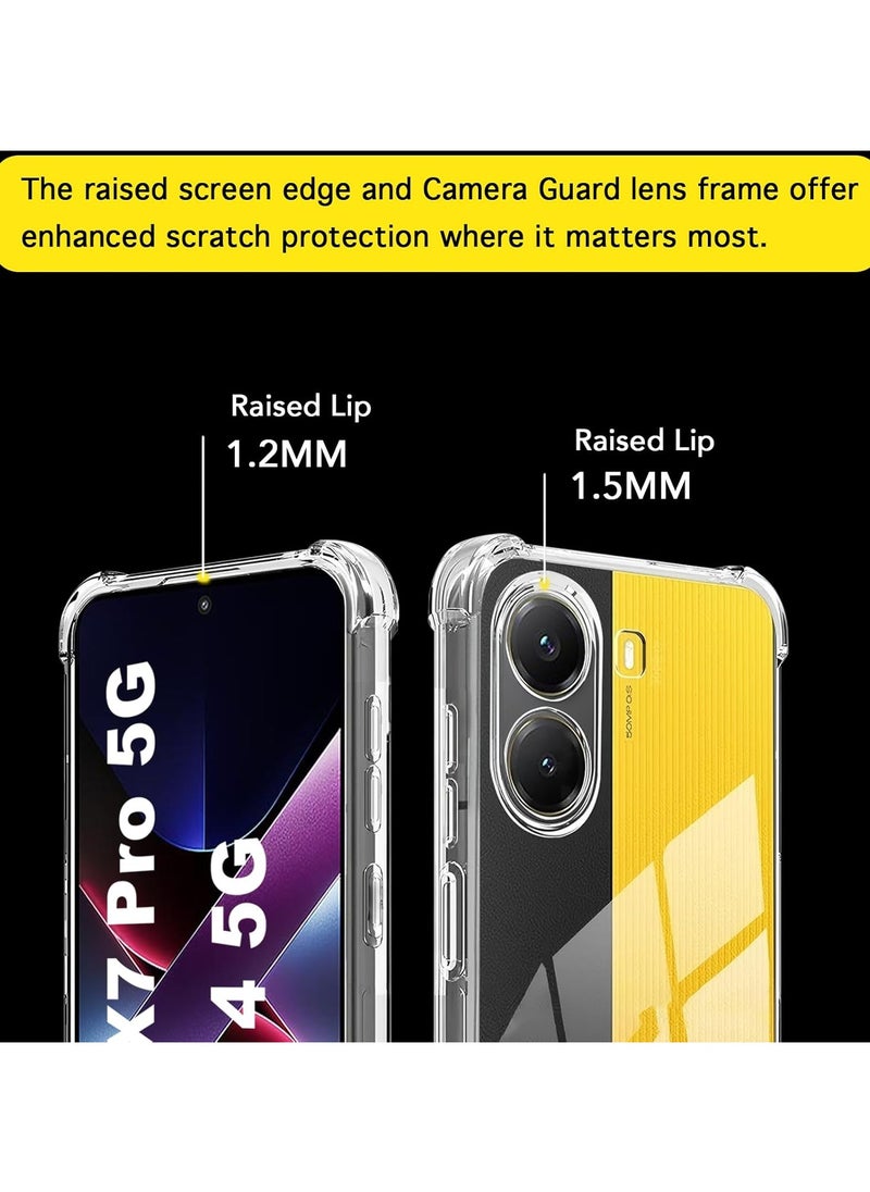 Case for Xiaomi Redmi Poco X7 Pro 5G Clear TPU Four Corners  Protection Cover Transparent Soft funda