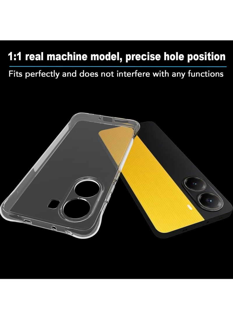 Case for Xiaomi Redmi Poco X7 Pro 5G Clear TPU Four Corners  Protection Cover Transparent Soft funda