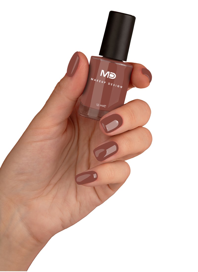 MD MAKE UP DESIGN MD European Nail Polish BDAY, Red Brown 211, 12 ml  - Image 2