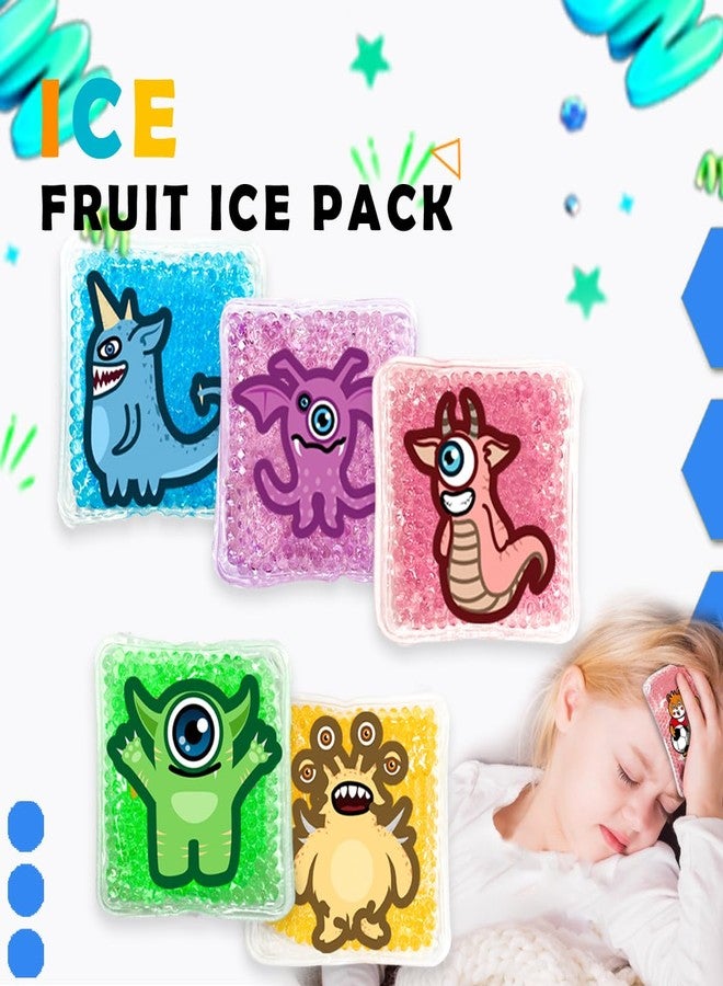 Couleurs Kids Ice Pack, Hot or Cold Pack Gel Cooling Pad, Reusable for Injuries Medical Health,Swelling and Pain Relief, Tired Eyes, Child Injury, Headache, Sinus Relief (5 pcs - Image 2