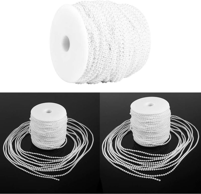 Haofy Pearl String 50m Roll 3mm Pearl Beads Strand with Fishing Line for Wedding Decor DIY Crafts Centerpieces Bouquet Backdrop (White) - Image 5