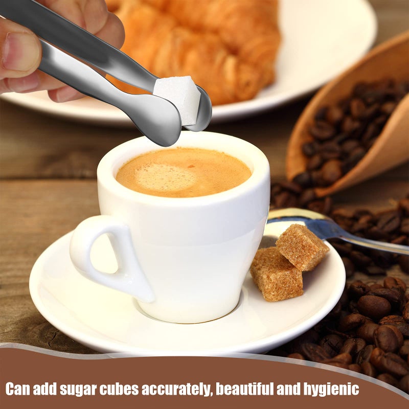 Sieral 4 Pieces Silver Ice Tongs and Scoops for Ice Bucket Stainless Steel Versatile Serving Tongs with Teeth Shovel Scoop for Christmas Party Supply Gift Freezer Kitchen Food Buffet Cocktail Bar BBQ - Image 5