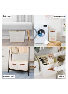 XiuWoo Extra Large Stackable Foldable Shoe Rack Cabinet Cubby, Shoe Storage Box, Closet Shoe Organizer Bins, Space Saver Shoes Containers Bin with Clear Lids, Handles Fits 16 Pairs Shoe  - Image 5