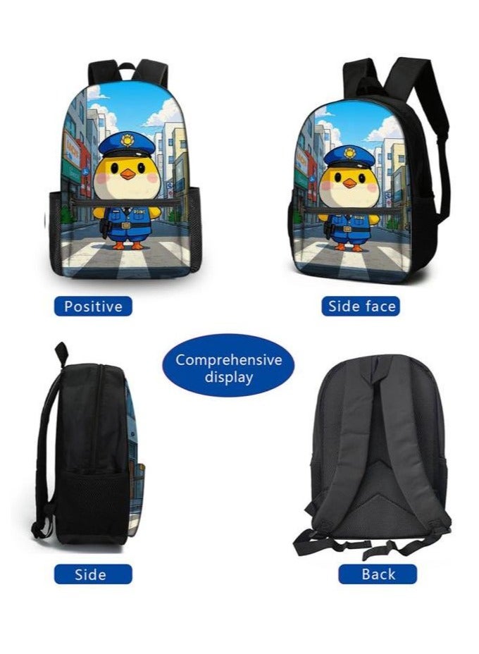 Cartoon three-piece schoolbag with zipper - 95 - Image 3