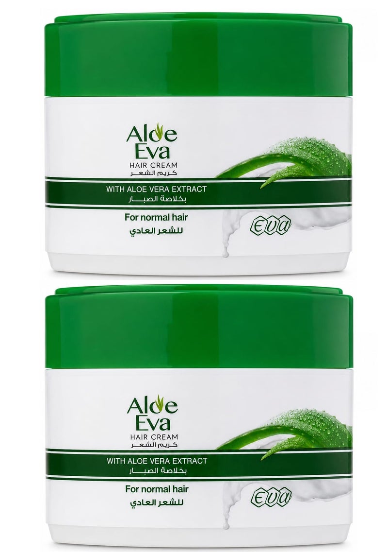 Eva Two Pieces Of Hair Cream With Aloe Vera Extract For Normal Hair 2x185 g - Image 1